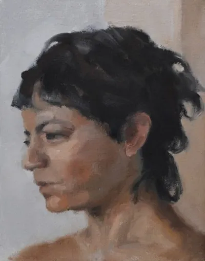 Oil painting portrait studies.