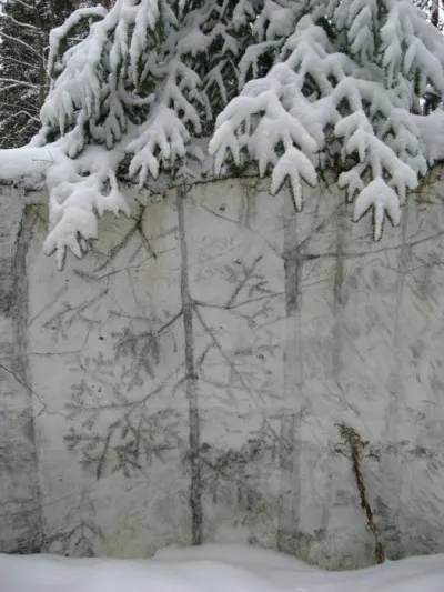 The Ruin is a circular outdoor structure located in Morin Heights, Quebec. Originally built by sculptor, Peter Whalley, as an enclosed, skylit outdoor space to exhibit sculpture, it was partially destroyed in a storm. It continues to function as a site to view sculpture and the wall drawings of Elizabeth Whalley.